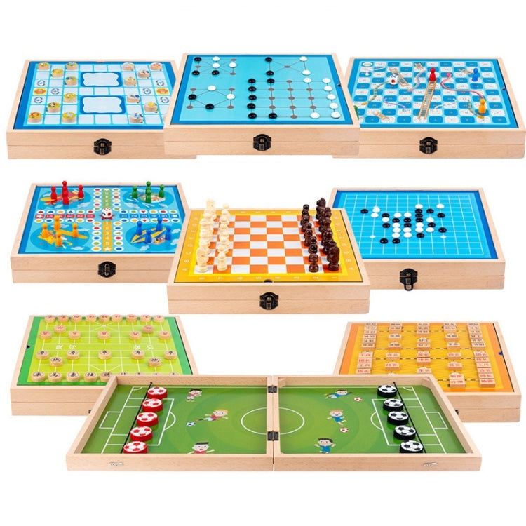 12 In 1 Beech Multi-Function Game Chess Two-Person Battle Parent-Child Interaction Ejection Chess - Table Games by buy2fix | Online Shopping UK | buy2fix