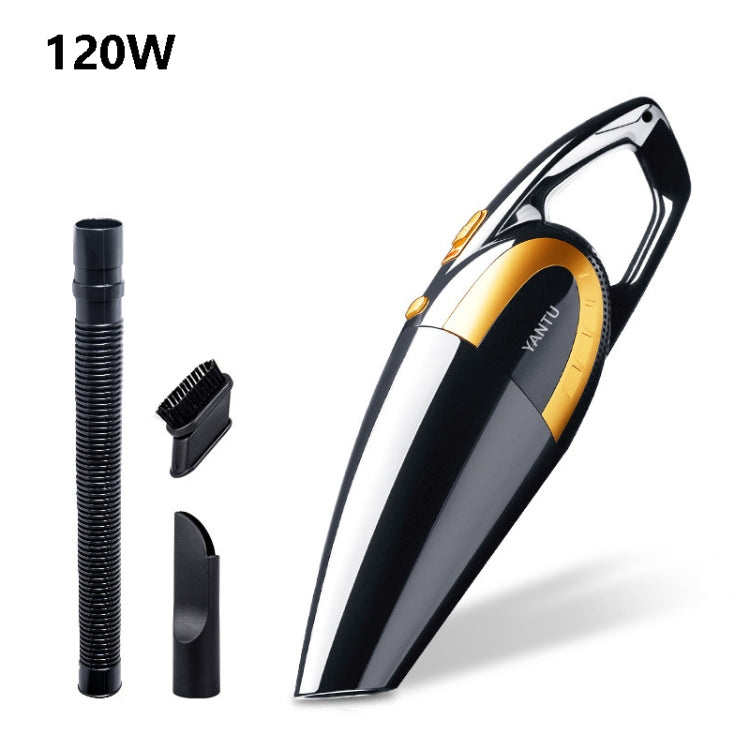 YANTU E03 Car Vacuum Cleaner Mini Handheld Portable Vacuum Car Vacuum Cleaner Wired 120W Black Gold - Vacuum Cleaner by buy2fix | Online Shopping UK | buy2fix