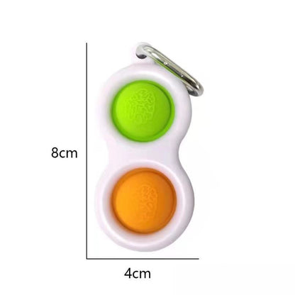 3 PCS Finger Bubble Music Key Buckle Baby Mental Development Can Press The Practice Board Finger Decompression Press Keychain, Color Random Deilvery - Squeeze Toys by buy2fix | Online Shopping UK | buy2fix