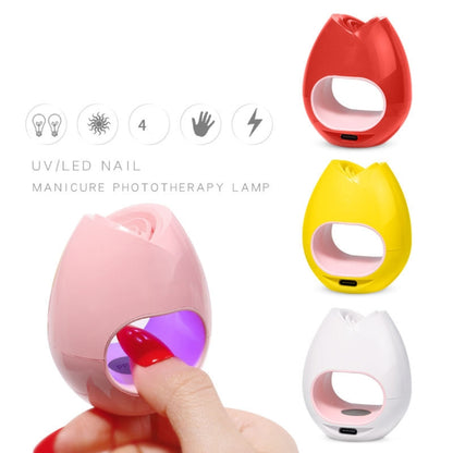 16W Rose Nail Art Phototherapy Lamp USB Sun Lamp LED Quick-Drying Nail Polish Baking Lamp, Specification: Touch Model (Yellow) - Nail Dryers by buy2fix | Online Shopping UK | buy2fix