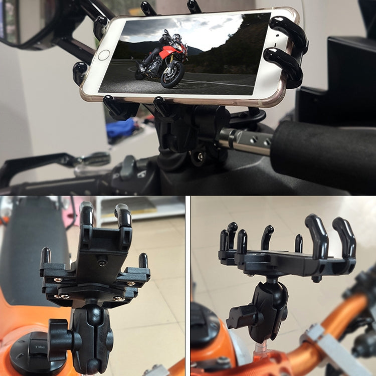 N-STAR Motorcycle Bicycle Composite Version Of Mobile Phone Bracket Multifunctional Accessories Lightweight Riding Equipment(L-shaped Ball Head) - Holders by N-STAR | Online Shopping UK | buy2fix