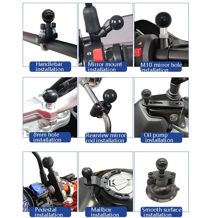 N-STAR Motorcycle Bicycle Composite Version Of Mobile Phone Bracket Multifunctional Accessories Lightweight Riding Equipment(Crooked Ball Head) - Holders by N-STAR | Online Shopping UK | buy2fix