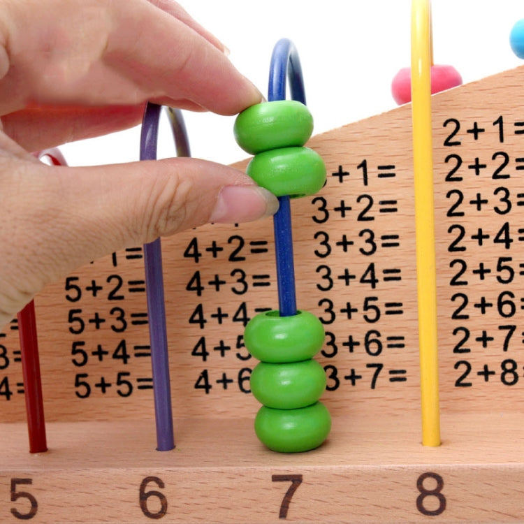 Wooden Children Bead Calculation Frame Multi-Function Early Education Teaching Kids Mathematical Addition And Subtraction Learning Toys - Math Toys by buy2fix | Online Shopping UK | buy2fix