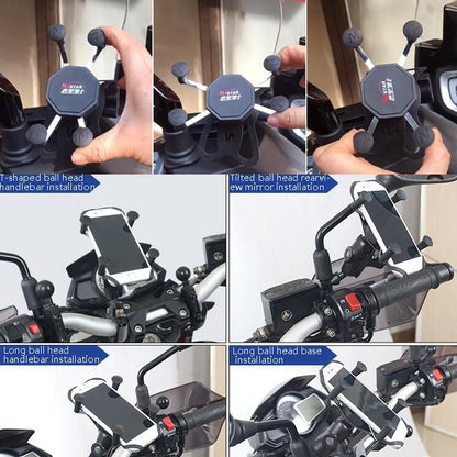 N-STAR N002 Motorcycle Bicycle Mobile Phone Bracket Riding Equipment(Large T Head) - Holders by N-STAR | Online Shopping UK | buy2fix