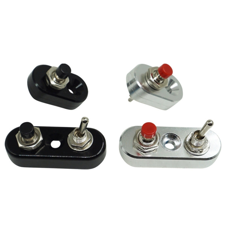 2 PCS Motorcycle Modification Accessories Handlebar Switch Headlights Spotlights Overtaking Lights Power Off Start Ignition Horn Combination Switch, Specification: Single Switch Silver - Electrical System by buy2fix | Online Shopping UK | buy2fix