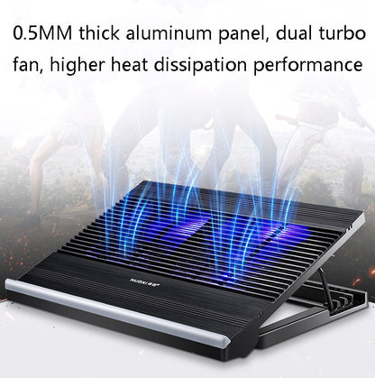 NUOXI T10 Laptop Radiator Multi-File Adjustment Aluminum Alloy Bracket(Black) - Computer & Networking by NUOXI | Online Shopping UK | buy2fix