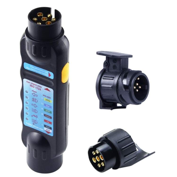 TS170E-Z 12V Car Resistance Trailer Plug Socket Trailer Tester Connector Recorder With 2 Conversion Heads EU Plug - In Car by buy2fix | Online Shopping UK | buy2fix