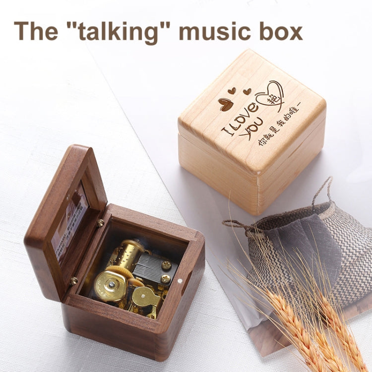 Frame Style Music Box Wooden Music Box Novelty Valentine Day Gift,Style: Rosewood Gold-Plated Movement - Home & Garden by buy2fix | Online Shopping UK | buy2fix