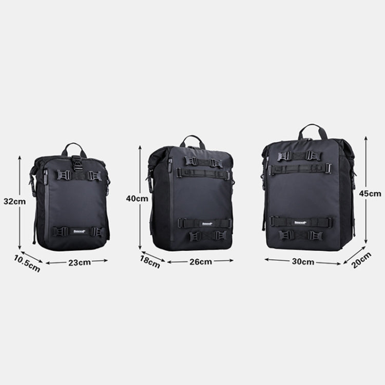 Rhinowalk Multi-Function Motorcycle Rear Seat Bag Combination Rear Shelf Pannier, Colour: Black 10L - Bags & Luggages by Rhinowalk | Online Shopping UK | buy2fix