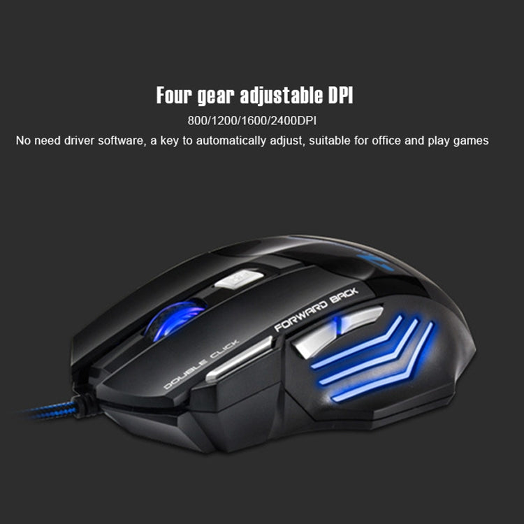 IMICE X7 2400 DPI 7-Key Wired Gaming Mouse with Colorful Breathing Light, Cable Length: 1.8m(Sunset Yellow Color Box Version) - Wired Mice by IMICE | Online Shopping UK | buy2fix