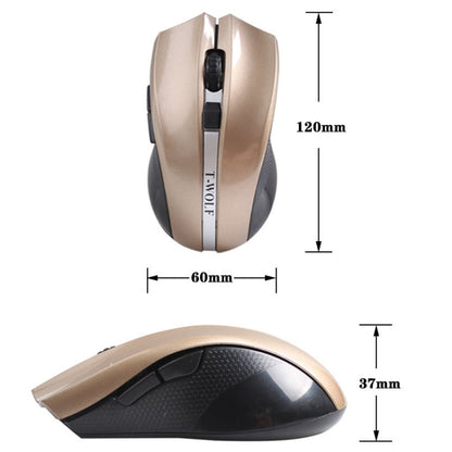 T-WOLF Q5 2.4GHz 5-Buttons 2000 DPI Wireless Mouse Silent And Non-Light Gaming Office Mouse For Computer PC Laptop( Blue) - Wireless Mice by T-WOLF | Online Shopping UK | buy2fix