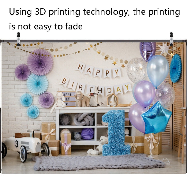 2.1m x 1.5m One Year Old Birthday Photography Background Cloth Birthday Party Decoration Photo Background(579) - Camera Accessories by buy2fix | Online Shopping UK | buy2fix