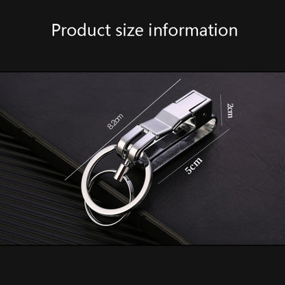JOBON ZB-8782 Car Keychain Men Metal Anti-Lost Double Ring Detachable Keychain(Golden) - Key Rings by JOBON | Online Shopping UK | buy2fix