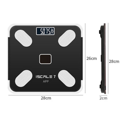 ISCRLE7 Smart Weight Scale Bluetooth Body Fat Measuring Instrument Light Energy Charging(Rose Gold) - Body Scales by ISCRLE7 | Online Shopping UK | buy2fix