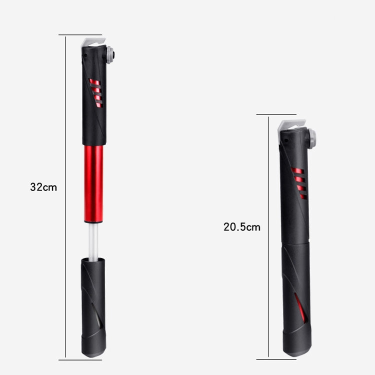 2 PCS BG-Y2326 Bicycle Pump Portable Mini Home Charging Basketball Air Tube(Black Red) - Bicycle Locks & Bicycle Pumps by buy2fix | Online Shopping UK | buy2fix