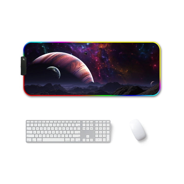 350x600x3mm F-01 Rubber Thermal Transfer RGB Luminous Non-Slip Mouse Pad(Vast Starry Sky) - Mouse Pads by buy2fix | Online Shopping UK | buy2fix