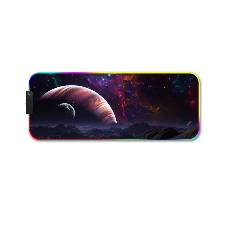 350x900x4mm F-01 Rubber Thermal Transfer RGB Luminous Non-Slip Mouse Pad(Vast Starry Sky) - Mouse Pads by buy2fix | Online Shopping UK | buy2fix