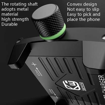 Kewig M6-S 12V Motorcycle Waterproof Aluminum Alloy Mobile Phone Bracket With QC3.0 Fast Charging(Black) - Holder by Kewig | Online Shopping UK | buy2fix