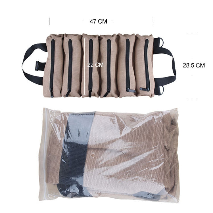 CL168 Car Tool Hanging Storage Bag Hardware Tool Portable Canvas Bag(Khaki) - Storage Bags & Boxes by buy2fix | Online Shopping UK | buy2fix