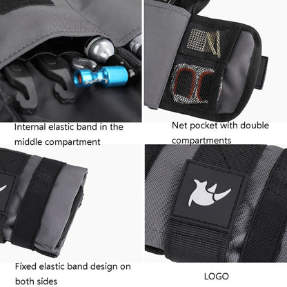 Rhinowalk RK5100 Bicycle Tools Storage Bag Mountain Bike Saddle Bag(Black) - Bicycle Bags by Rhinowalk | Online Shopping UK | buy2fix