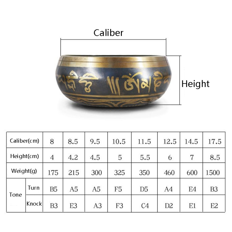 FB02-T8 Buddha Sound Bowl Yoga Meditation Bowl Home Decoration, Random Color And Pattern Delivery, Size: 17.5cm(Bowl+Small Wooden Stick) - Home & Garden by buy2fix | Online Shopping UK | buy2fix