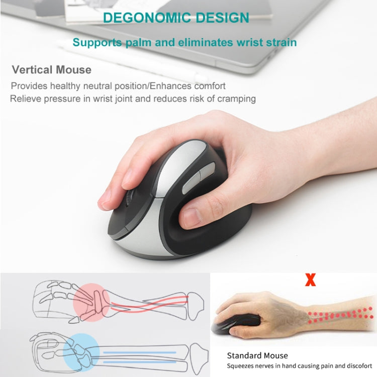 Rapoo MV20 Ergonomic Wireless Silent Vertical Mouse(Silent Version) - Wireless Mice by Rapoo | Online Shopping UK | buy2fix