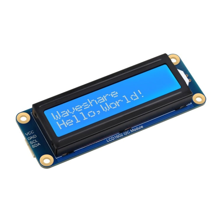 Waveshare 23991 LCD1602 I2C Module, White with Blue Background, 16x2 Characters, 3.3V/5V - Modules Expansions Accessories by Waveshare | Online Shopping UK | buy2fix