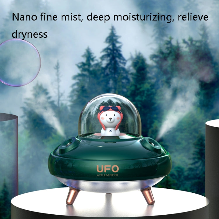 HO3 UFO Double Spraying Pet Humidifier Home Air Nebulizer Water Replenishing Instrument, Colour: Plug-in Model (White) - Home & Garden by buy2fix | Online Shopping UK | buy2fix
