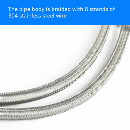 4 PCS Weave Stainless Steel Flexible Plumbing Pipes Cold Hot Mixer Faucet Water Pipe Hoses High Pressure Inlet Pipe, Specification: 60cm 8cm Copper Rod - Home & Garden by buy2fix | Online Shopping UK | buy2fix