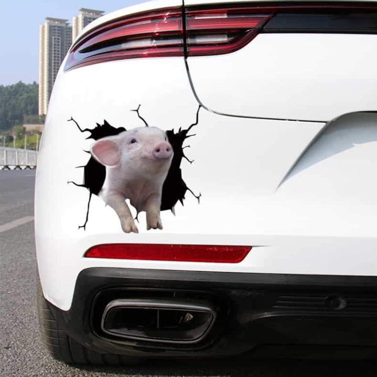 6 PCS Animal Wall Stickers Pig Hoisting Car Window Static Stickers(Pig 07) - In Car by buy2fix | Online Shopping UK | buy2fix