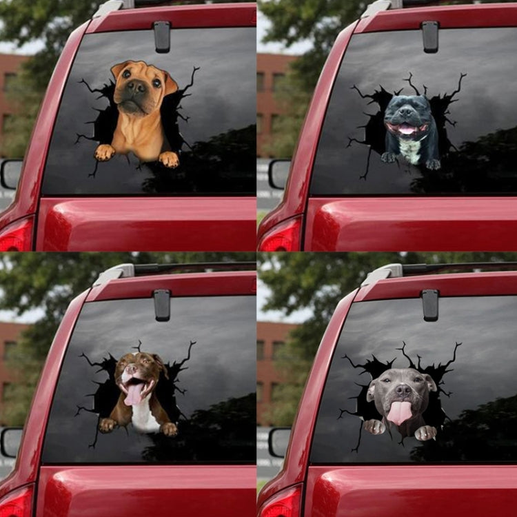 7 PCS Animal Wall Stickers Puppy Hole Car Window Static Sticker(Puppy 01) - In Car by buy2fix | Online Shopping UK | buy2fix