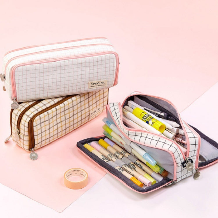 Angoo Double-Open Multi-Layer Stationery Pencil Case Multifunctional Cosmetic Bag(Palm Black And White) - Pen Holder by Angpoo | Online Shopping UK | buy2fix