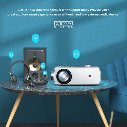 YG430 1080P 5G Mobile Phone Wireless Multi-Screen Version Home Projector Office HD Mini Portable Projector, Plug Type： UK Plug - Consumer Electronics by buy2fix | Online Shopping UK | buy2fix