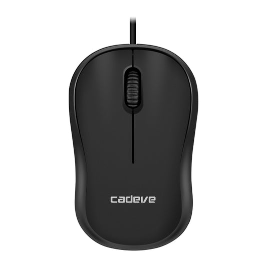3 PCS Cadeve M220 3 Keys USB Wired Fashion Portable Mouse(Black) - Wired Mice by Cadeve | Online Shopping UK | buy2fix