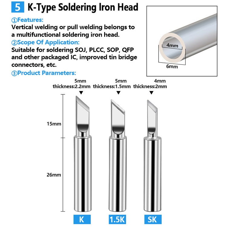 17 PCS / Set Soldering Tips 936 Soldering Station Pure Copper Soldering Iron Tips Lead-Free Soldering Iron Tips - Home & Garden by buy2fix | Online Shopping UK | buy2fix