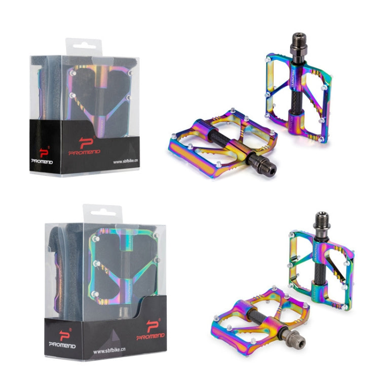 1 Pair PROMEND Three Peilin Bearing Aluminum Alloy CNC Bicycle Colorful Pedal PD-R87CY - Outdoor & Sports by PROMEND | Online Shopping UK | buy2fix