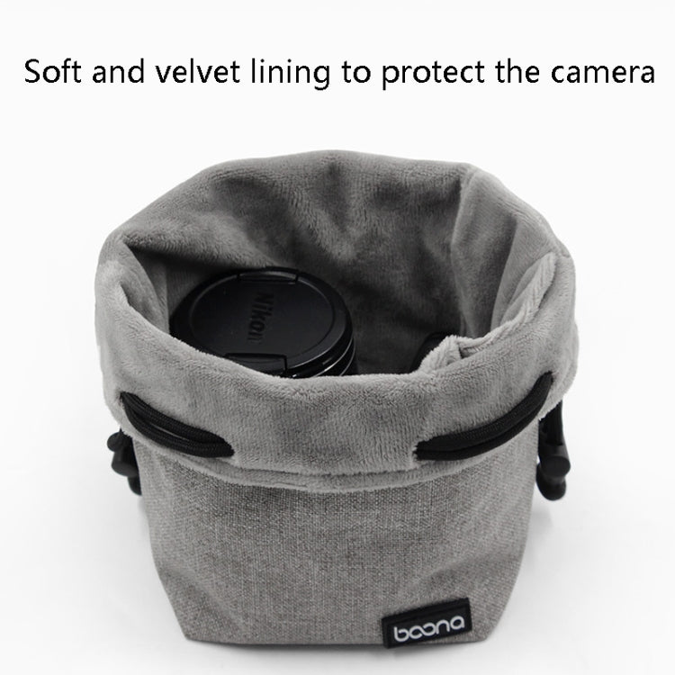 Benna Waterproof SLR Camera Lens Bag  Lens Protective Cover Pouch Bag, Color: Round Medium(Gray) - Camera Accessories by Benna | Online Shopping UK | buy2fix