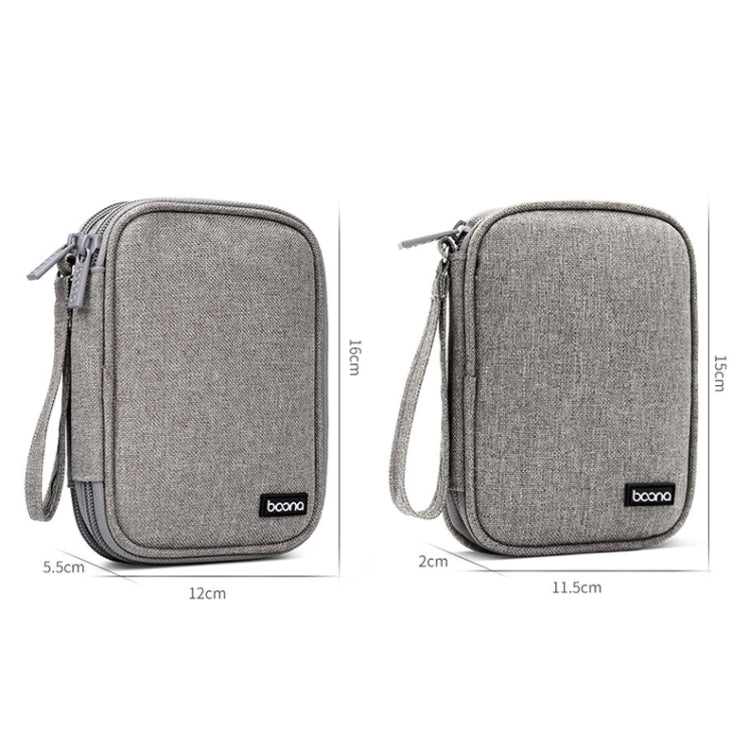 Baona BN-C003 Mobile Hard Disk Protection Cover Portable Storage Hard Disk Bag, Specification: Double-layer (Gray) - Hard Drive Bags & Cases by Baona | Online Shopping UK | buy2fix