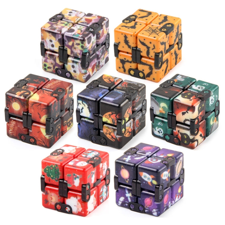 3 PCS  Infinite Magic Cube Halloween Theme Variety Flip Folding Second Order Magic Cube Finger Toy, Colour: No.168-8-25 Halloween Orange - Magic Cubes by buy2fix | Online Shopping UK | buy2fix