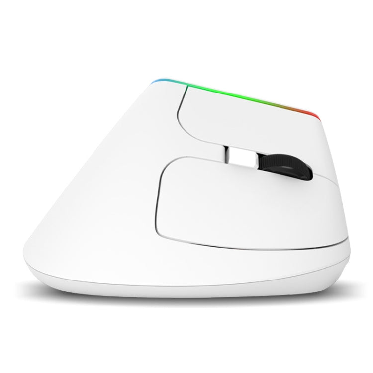 DELUX M618C 6 Keys 1600 DPI RGB Vertical Wireless Bluetooth Dual Mode Mouse(White) -  by DELUX | Online Shopping UK | buy2fix