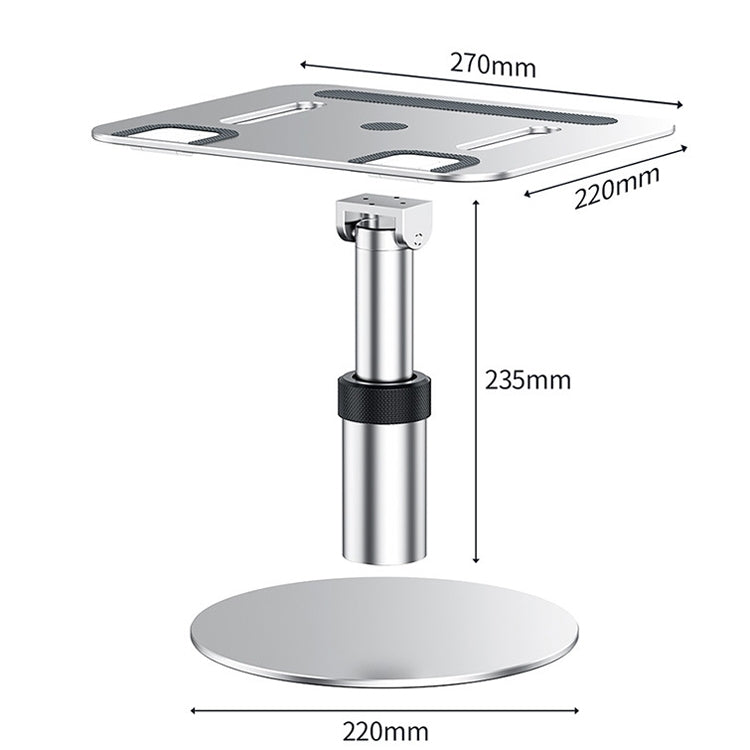 Oatsbasf 03597 Aluminum Alloy Notebook Heightening Bracket Notebook Computer Lifting Heat Dissipation Bracket Mobile Folding Table,Style: Deluxe Edition-Silver - Computer & Networking by Oatsbasf | Online Shopping UK | buy2fix