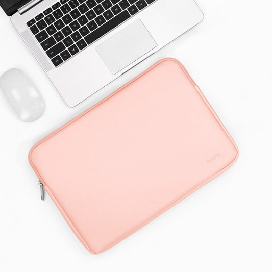 Baona BN-Q001 PU Leather Laptop Bag, Colour: Pink, Size: 11/12 inch - 12.1 inch by Baona | Online Shopping UK | buy2fix