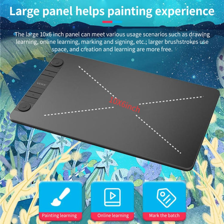 VEIKK VK1060PRO Digital Tablet Hand-Painted Board Electronic Drawing Board Can Connected To Mobile Phone - Consumer Electronics by VEIKK | Online Shopping UK | buy2fix