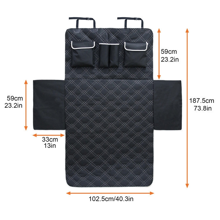 Car Trunk Mat Storage Pocket Dog Anti-dirty Mat(Black) - In Car by buy2fix | Online Shopping UK | buy2fix