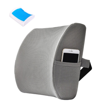 Office Waist Cushion Car Pillow With Pillow Core, Style: Gel Type(Mesh Gray) - Home & Garden by buy2fix | Online Shopping UK | buy2fix