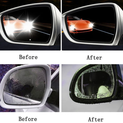 10 PCS Rainproof Anti-Fog And Anti-Reflective Film For Car Rearview Mirror Ellipse 100x150mm(Transparent) - In Car by buy2fix | Online Shopping UK | buy2fix