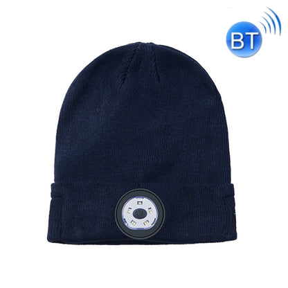 M1-BL LED Glowing Bluetooth Music Hat Wireless Call Night Running Hat(Navy) - Smart Wear by buy2fix | Online Shopping UK | buy2fix