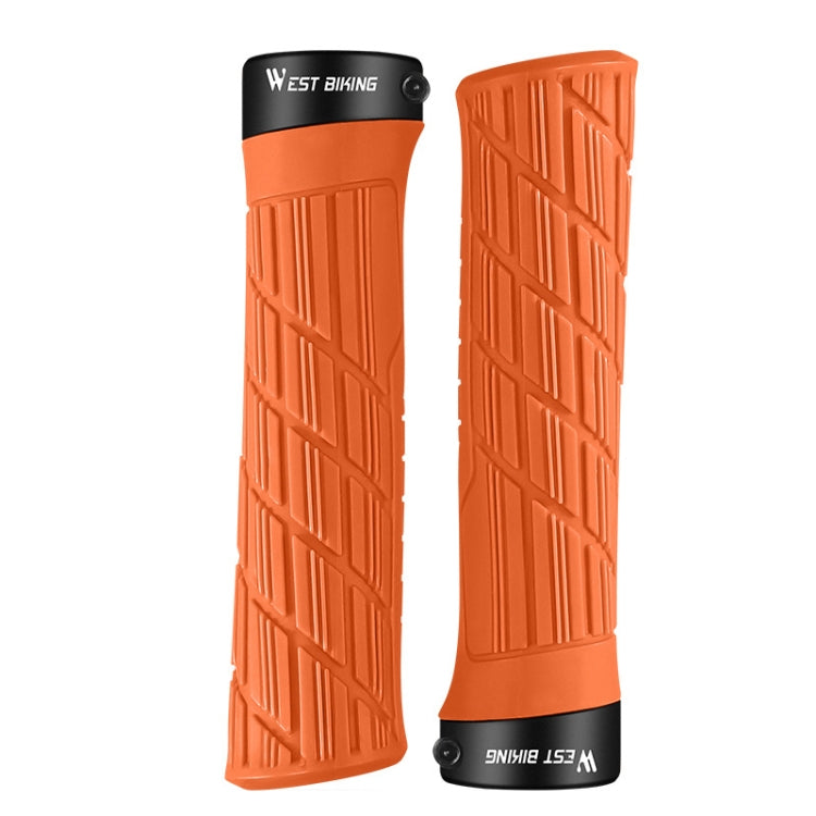 WEST BIKING Bicycle Anti-Skid And Shock-Absorbing Comfortable Grip Cover(Orange) - Decorative Accessories by WEST BIKING | Online Shopping UK | buy2fix