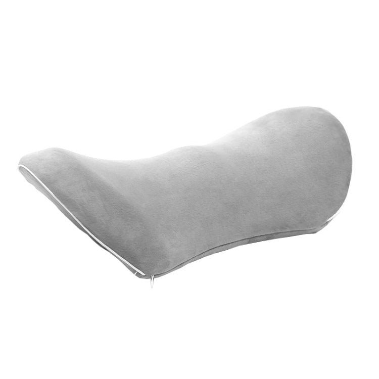 Car Supplies Lumbar Support Memory Foam Car Backrest Lumbar Cushion Seat Cushion Lumbar Pillow, Colour: Crystal Velvet Light Gray - In Car by buy2fix | Online Shopping UK | buy2fix