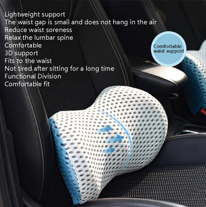 Car Supplies Lumbar Support Memory Foam Car Backrest Lumbar Cushion Seat Cushion Lumbar Pillow, Colour: Light Gray+Dark Gray - In Car by buy2fix | Online Shopping UK | buy2fix